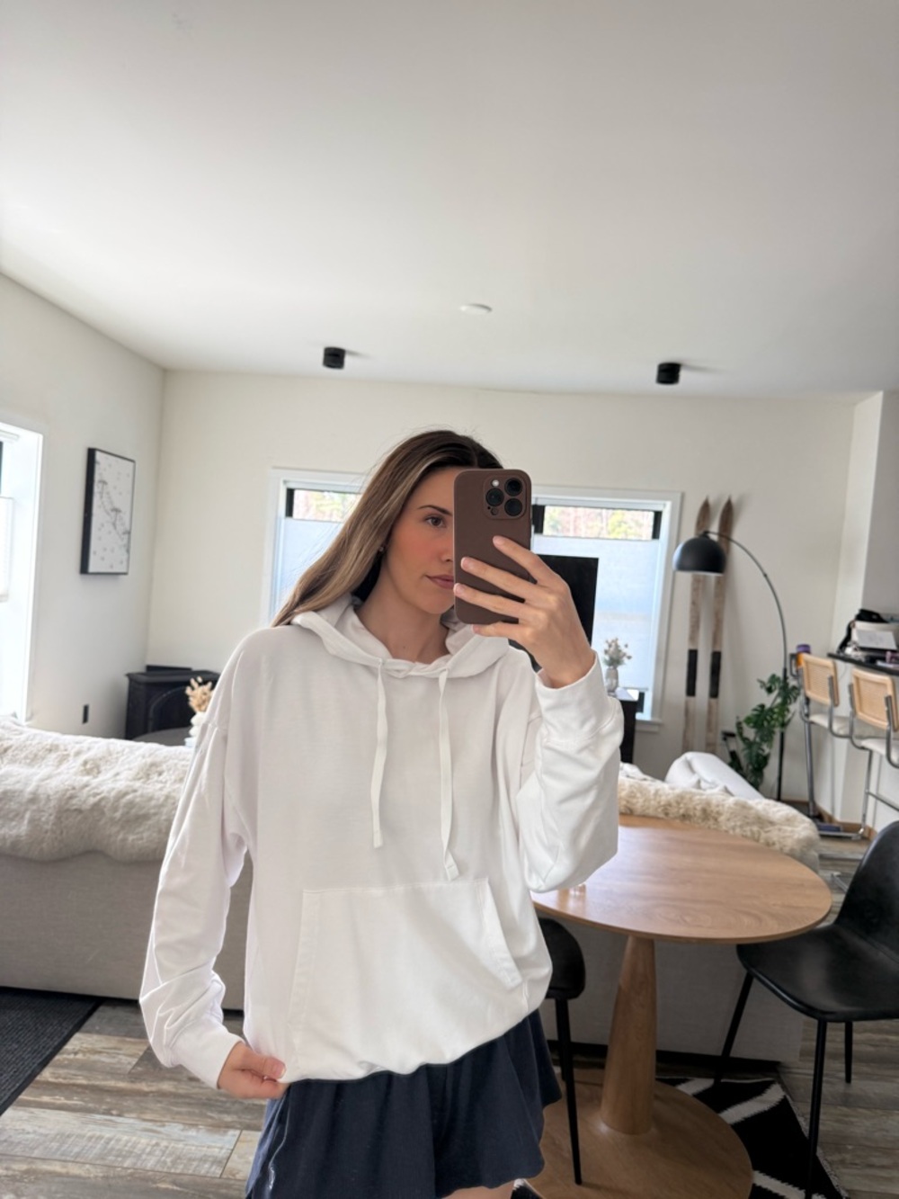 ALO Yoga White Crewneck Hoodie Pullover